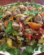 Овощное рагу с уткой дамлама