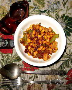 Постное рагу из соевых бобов