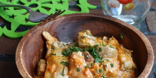 Рагу из баклажанов с курицей