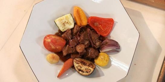 Рагу из барашка с чесночной подливой