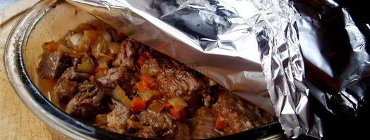 рагу из говядины с подливой, запеченное под фольгой homequeen. Шаг 7