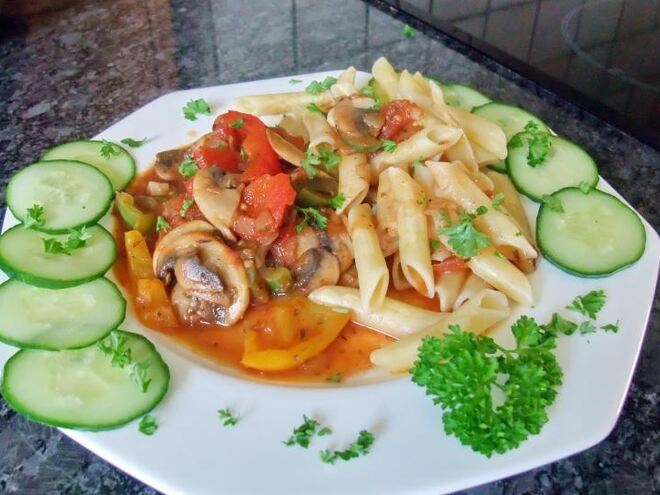 Рецепт рагу из грибов и болгарского перца