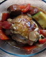 Рагу из кабачков с курицей