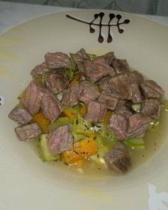 Рагу из молодых овощей и говядины