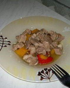 Рагу из овощей с бедром индейки