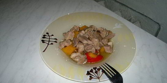 Рагу из овощей с бедром индейки