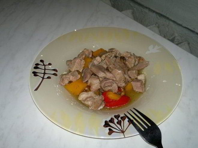 Рецепт рагу из овощей с бедром индейки