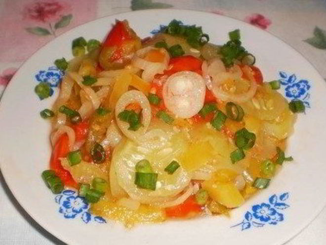 Рецепт рагу из овощей с огурцом