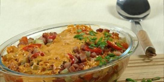 Рагу из овощей с ветчиной и грибами