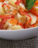 Рагу из овощей со сметанным соусом