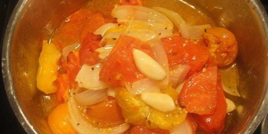 Рагу из помидоров