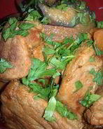 Рагу из свинины, овощей и шампиньонов