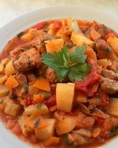 Рагу из свинины с овощами