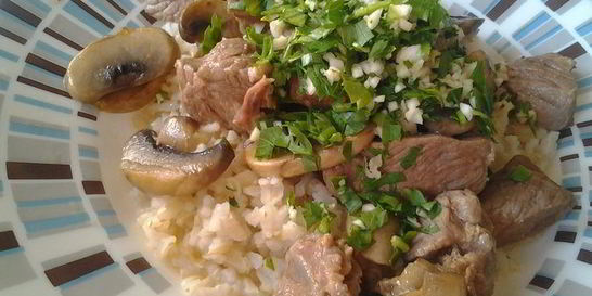 Рагу из телятины с грибами