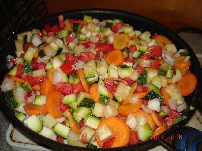 Рецепт рагу с кабачками