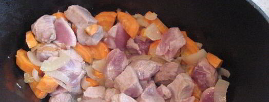 рагу с соевыми бобами в чугунке. Шаг 9