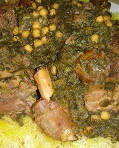 Рагу со шпинатом и горохом