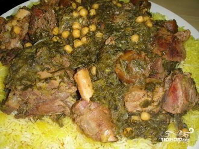 Рецепт рагу со шпинатом и горохом