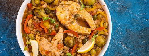 сочное овощное рагу с лососем. Шаг 7