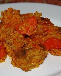 Свиное рагу с морковью и булгуром