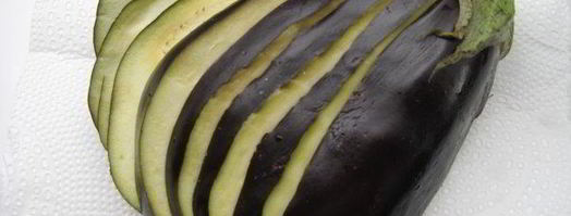 веер из баклажана с куриным рагу. Шаг 2