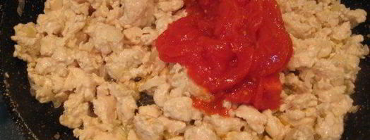 веер из баклажана с куриным рагу. Шаг 5