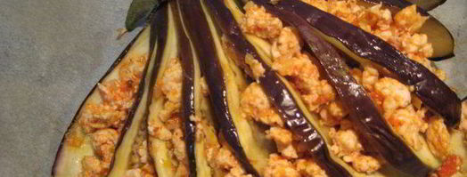 веер из баклажана с куриным рагу. Шаг 6