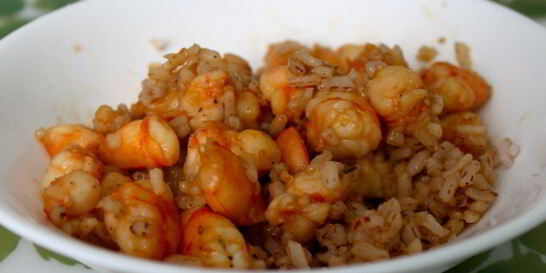 Быстрое ризотто с креветками