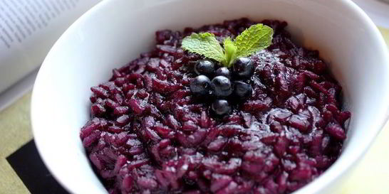 Черничное ризотто