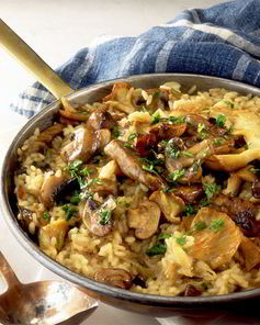 Грибное ризотто в мультиварке