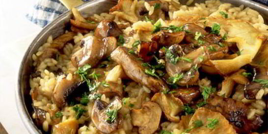 Грибное ризотто в мультиварке