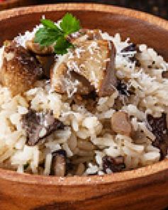 Итальянское ризотто с белыми грибами