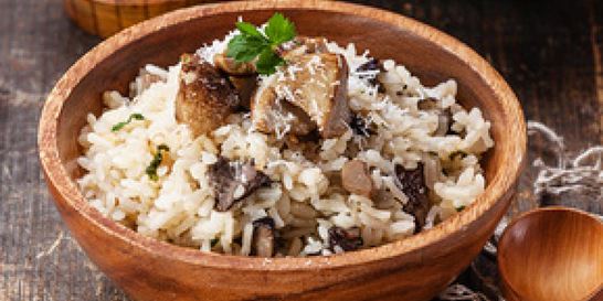 Итальянское ризотто с белыми грибами