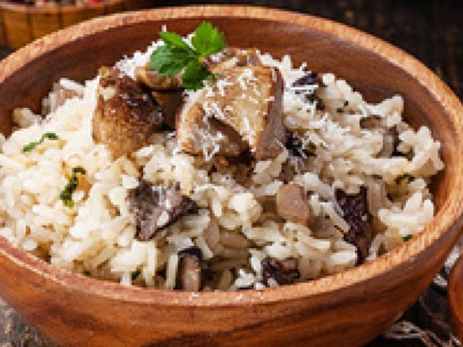Рецепт итальянского ризотто с белыми грибами