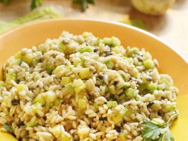 Рецепт легкого весеннего ризотто с кабачком