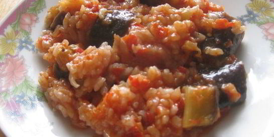 Ризотто с баклажанами