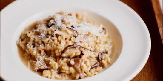 Ризотто с белыми грибами и лисичками