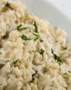 Ризотто с белыми грибами и петрушкой