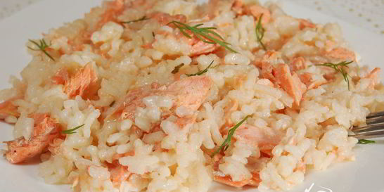 Ризотто с форелью