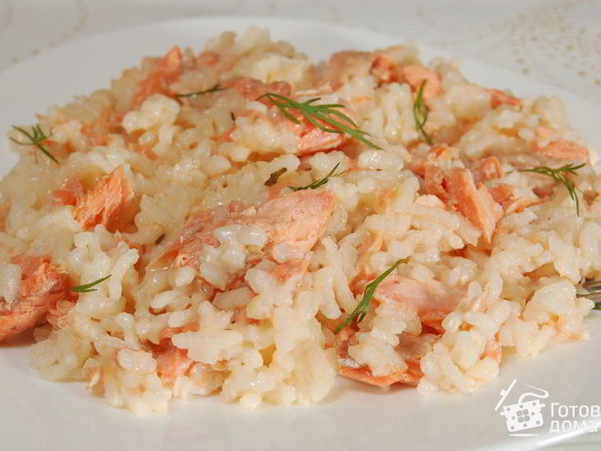 Рецепт ризотто с форелью