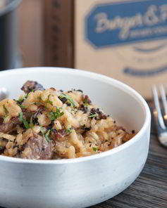 Ризотто с говядиной и вешенками