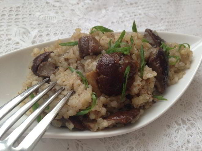 Рецепт ризотто с грибами в мультиварке