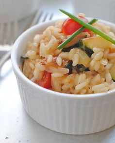 Ризотто с кабачками и помидорами