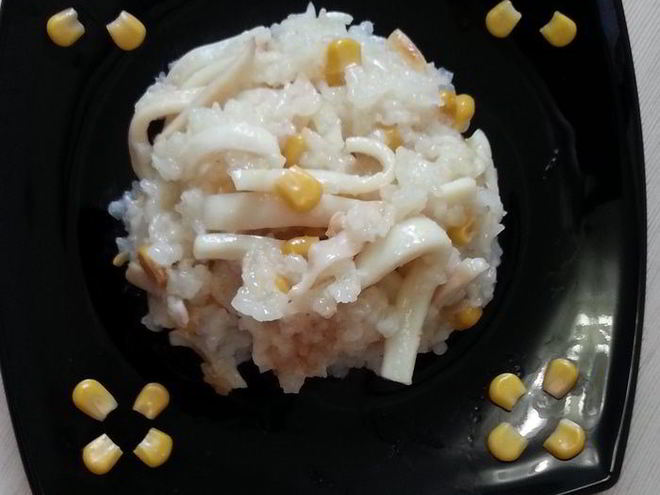 Рецепт ризотто с кальмарами