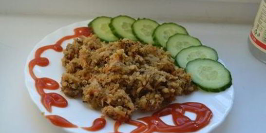 Ризотто с курицей и грибами в мультиварке