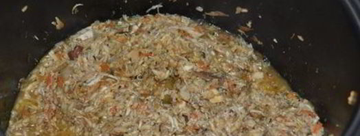 ризотто с курицей и грибами в мультиварке. Шаг 7