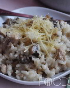 Ризотто с курицей и грибами