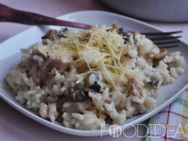 Рецепт ризотто с курицей и грибами