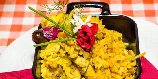 Ризотто с курицей и карри