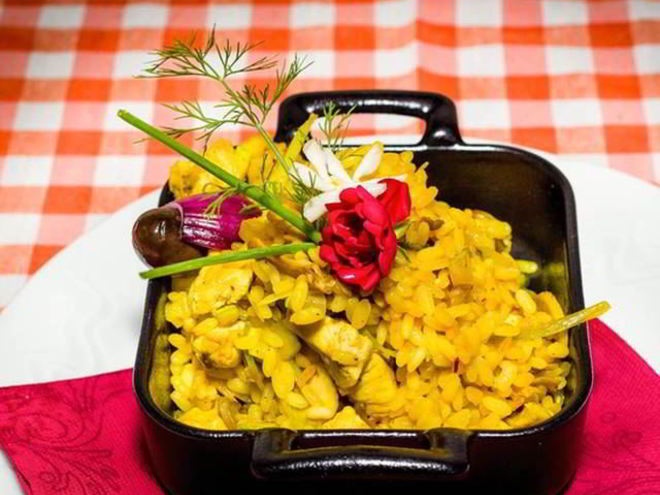 Рецепт ризотто с курицей и карри